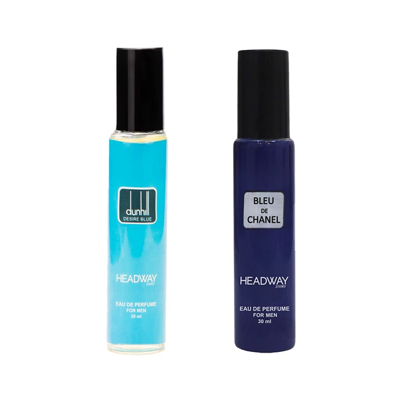 عطر جیبی مردانه هدوی استوری مدل بلو شنل و دانهیل دیزایر بلو حجم 30 میلی لیتر مجموعه 2 عددی