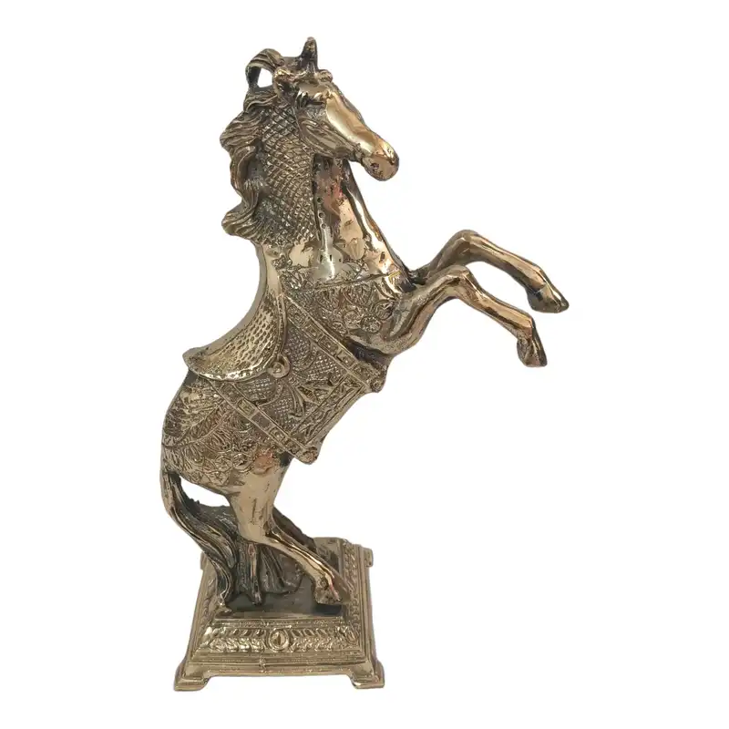 مجسمه برنجی مدل اسب جنگی کد H-2043