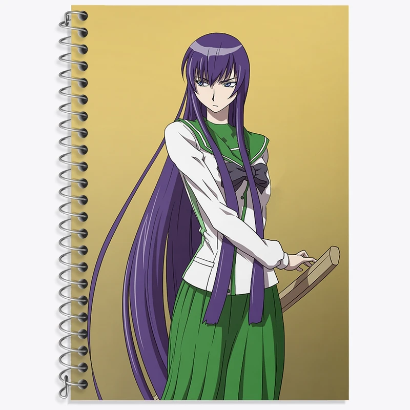 دفتر زبان 50 برگ خندالو مدل دو خط طرح سائکو انیمه دبیرستان مردگان کد 32319