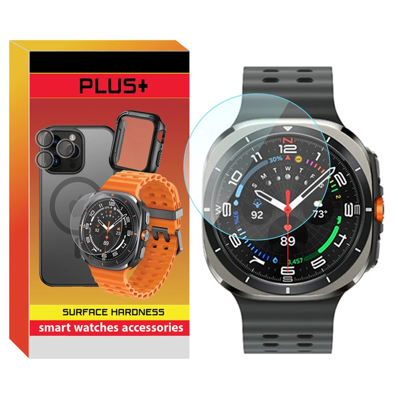محافظ صفحه نمایش شیشه‌ای پلاس مدل Glass-PL مناسب برای ساعت هوشمند سامسونگ Galaxy Watch 7 Ultra 47mm
