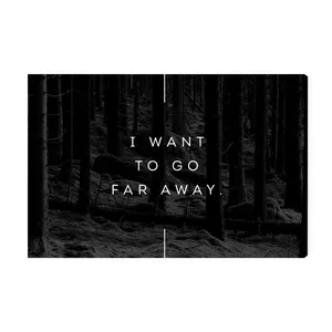 تابلو شاسی عرش مدل فانتزی نوشته I want to go far away کد As3269