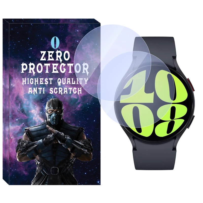 محافظ صفحه نمایش شیشه‌ای زیرو مدل SH-ZR مناسب برای ساعت هوشمند سامسونگ Galaxy watch 6 40mm بسته دو عددی