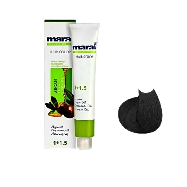 رنگ مو مارال مدل MF2 حجم 100 میلی لیتر رنگ قهوه ای مشکی