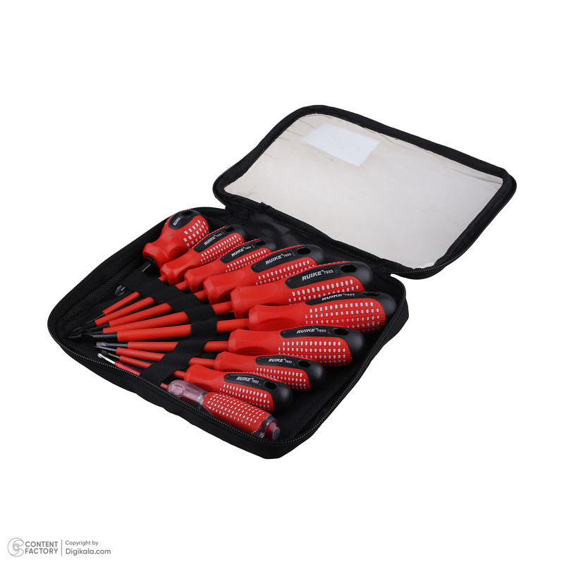 پیچ گوشتی عایق و فازمتر روکی مدل 7653 مجموعه 10 عددی پیچ گوشتی عایق و فازمتر روکی مدل 7653 مجموعه 10 عددی