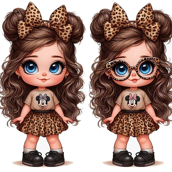   استیکر پارچه و لباس پاد آفرین طرح دختر کد 4030