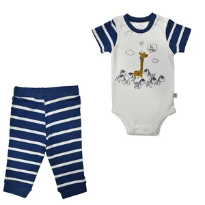 ست بادی آستین کوتاه و شلوار پسرانه نیلی مدل firend s 2022