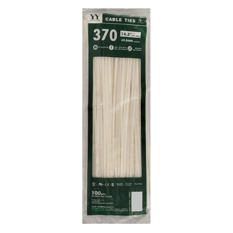 بست کمربندی وای وای مدل YY/370*4.8 بسته 300 عددی