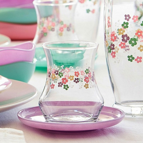 ست فنجان و نعلبکی 12 پارچه لاو مدل 12