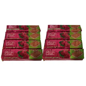 بیسکویت کرمدار توت فرنگی شیرین عسل - 120 گرم بسته 8 عددی