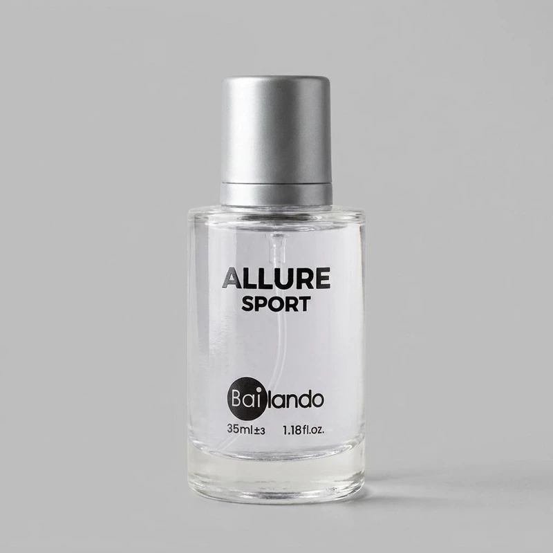 عطر جیبی مردانه بایلندو مدل آلور اسپورت ALLURE SPORT با رایحه شیرین حجم 35 میلی‌لیتر