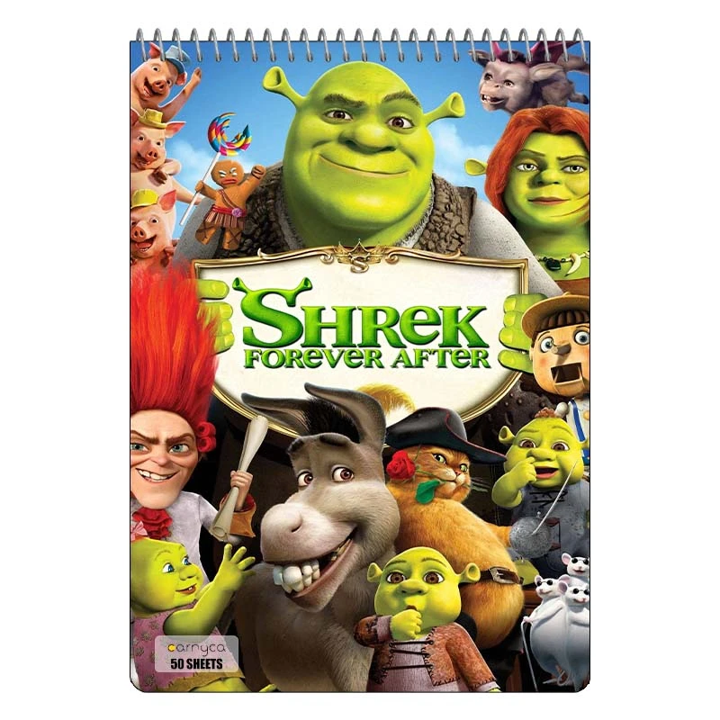دفتر نقاشی 50 برگ سیمی کارنیکا طرح شرک Shrek کد 86596