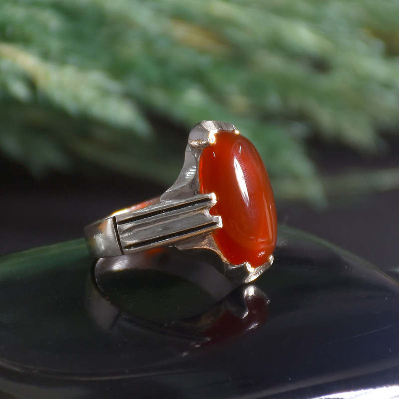 انگشتر نقره مردانه نقره جات لطفی مدل عقیق کد ANMS08E01 انگشتر نقره مردانه نقره جات لطفی مدل عقیق کد ANMS08E01