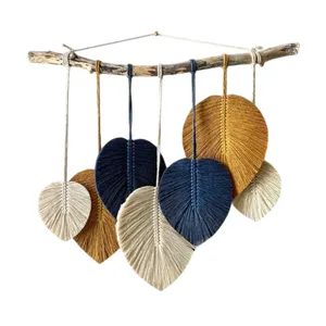 دیوارکوب بافتنی مدل مکرومه بوهو تیما طرح باغ رنگین