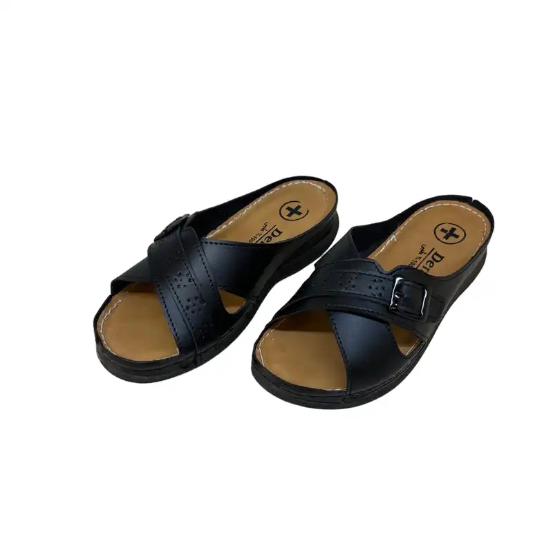 دمپایی زنانه مدل DZR 131 SGK بیاله رنگ مشکی