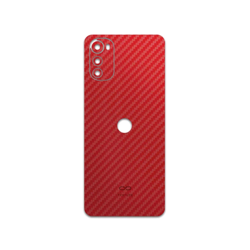 برچسب پوششی ماهوت مدل Red-Fiber مناسب برای گوشی موبایل موتورولا Moto E32s