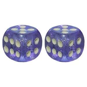 تاس بازی مدل شفاف کد RNDMDICE-032 بسته 2 عددی