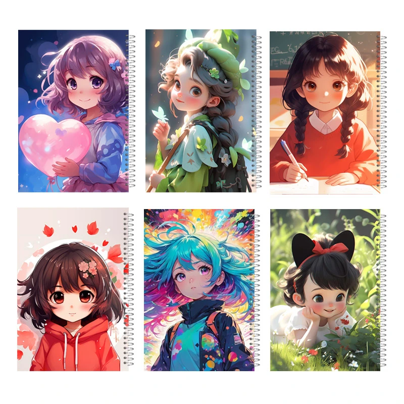 دفتر مشق 60 برگ آی چاپ مدل دخترانه فانتزی کد 7705b بسته 6 عددی