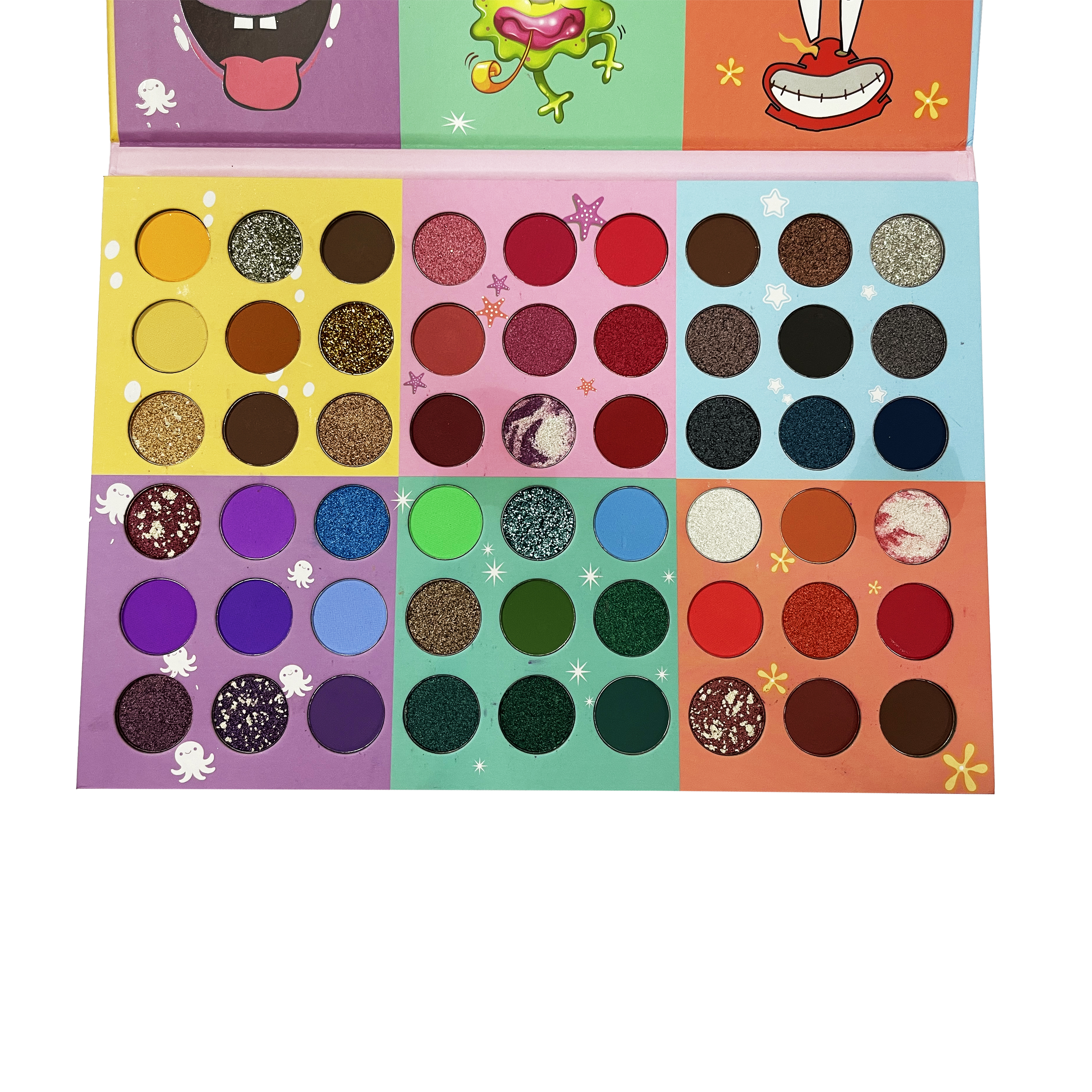 پالت سایه چشم کالرفول رینبو مدل باب اسفنجی کد 101