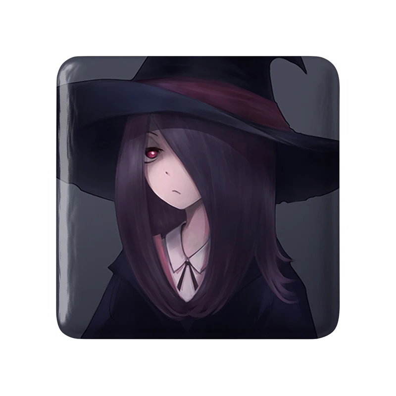 مگنت خندالو طرح سوسی انیمه جادوگران کوچک Little Witch Academia  مدل مربعی کد 22918