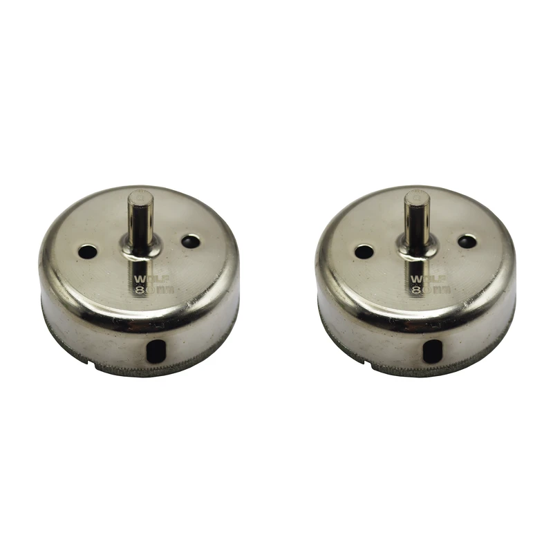 مته گرد بر شیشه ولف مدل YP-080 سایز 80 میلی متر مجموعه 2  عددی 