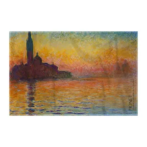 کاغذ کادو ترمه طراحان ایده مدل سان جورجو ماجوره در غروب از مونه کد art0168 سایز 57x37 سانتی متر