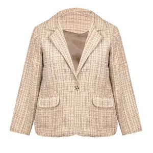 کت زنانه مدل مخمل شانل لمه دار کد AK1433