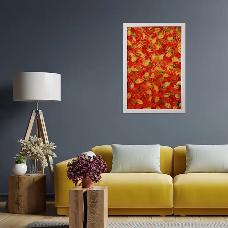 تابلو ویترای مدل برگهای پاییز