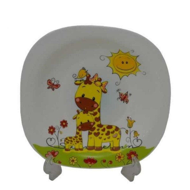 ظرف غذا 5 تکه کودک پارس اوپال طرح زرافه کد 60