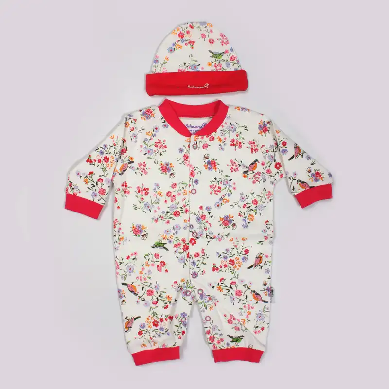 ست سرهمی و کلاه نوزادی به آوران مدل چکاوک