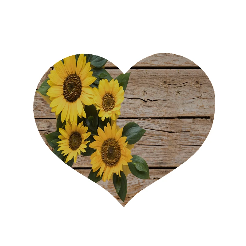  پادری مدل قلبی طرح آفتابگردان کد 8326 سایز 90 × 90 سانتی‌متر