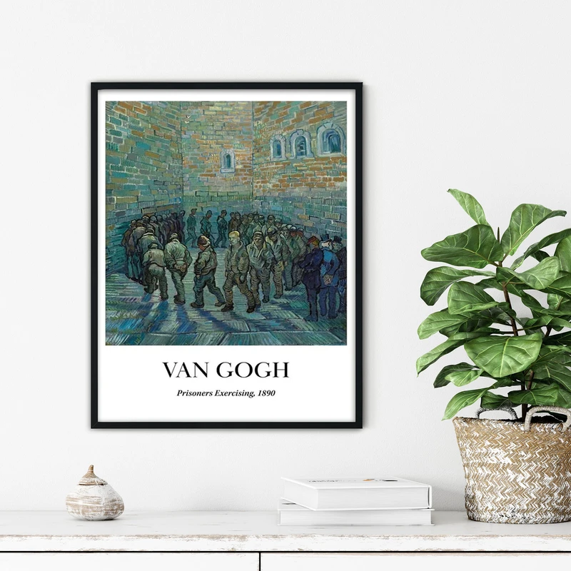 تابلو آتریسا طرح نقاشی کلاسیک مدرن مدل ATFHB08 فریم مشکی 