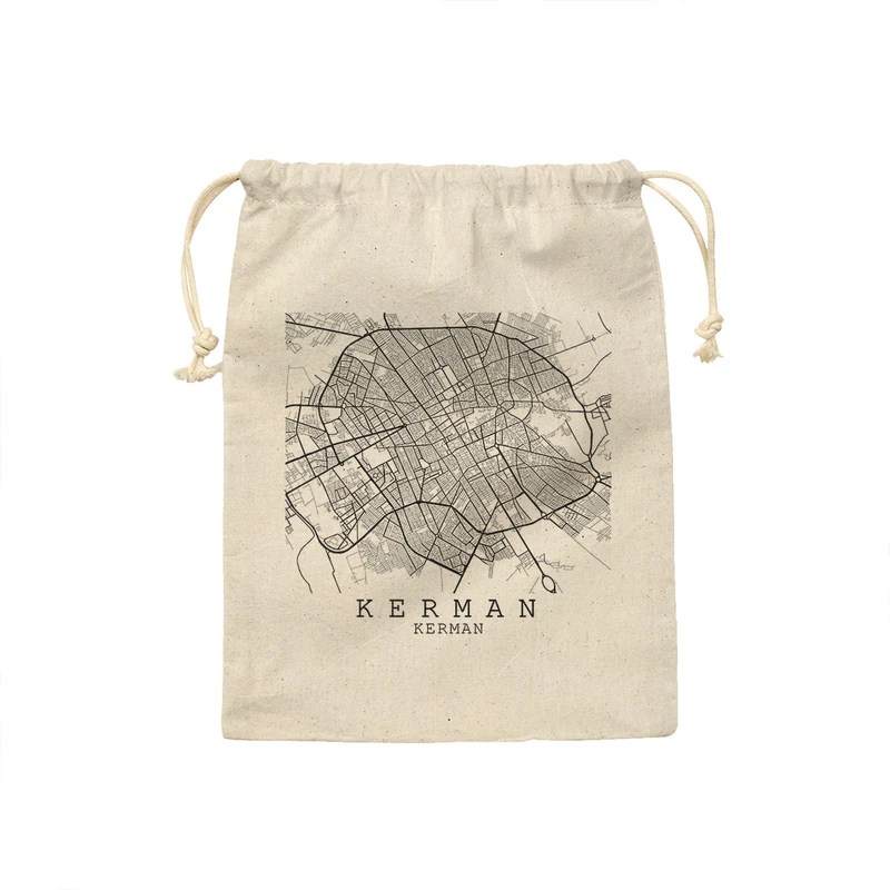کیسه نان و سبزی ترمه طراحان ایده مدل نقشه شهر کرمان کد map0518 - S سایز 19x19 سانتی متر