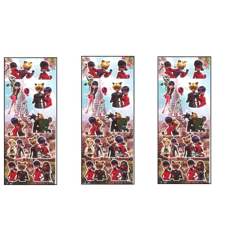 برچسب طرح دختر کفشدوزکی کد 14 NGHC بسته 3 عددی