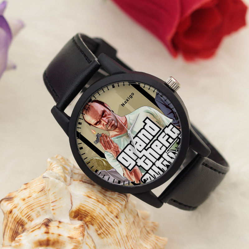 ساعت مچی عقربه ای ناکسیگو مدل Grand Theft Auto کد LF6767 ساعت مچی عقربه ای ناکسیگو مدل Grand Theft Auto کد LF6767