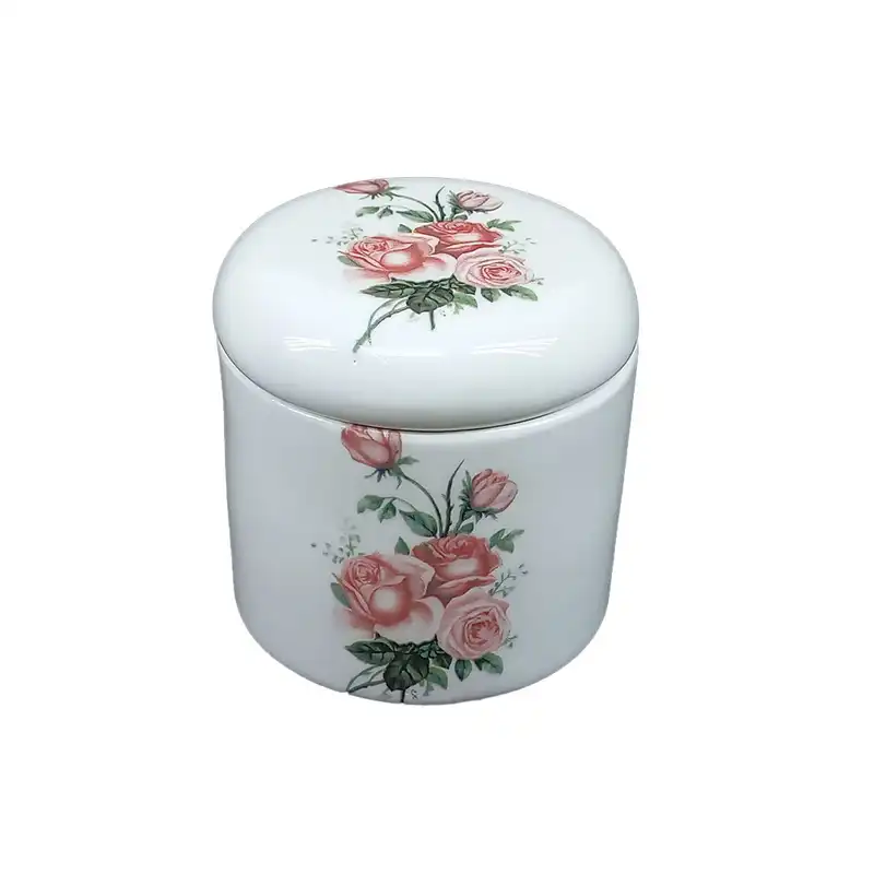 قندان سرامیکی طرح گل رز رویایی کد 1