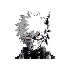 استیکر لپ تاپ و موبایل مدل انیمه طرح مدرسه قهرمانانه من کاتسوکی باکوگو My Hero Academia Katsuki Bakugo کد 3628