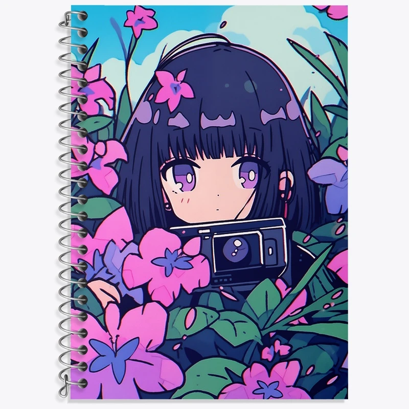 دفتر زبان 50 برگ خندالو مدل سه خط طرح دخترانه کد N1599