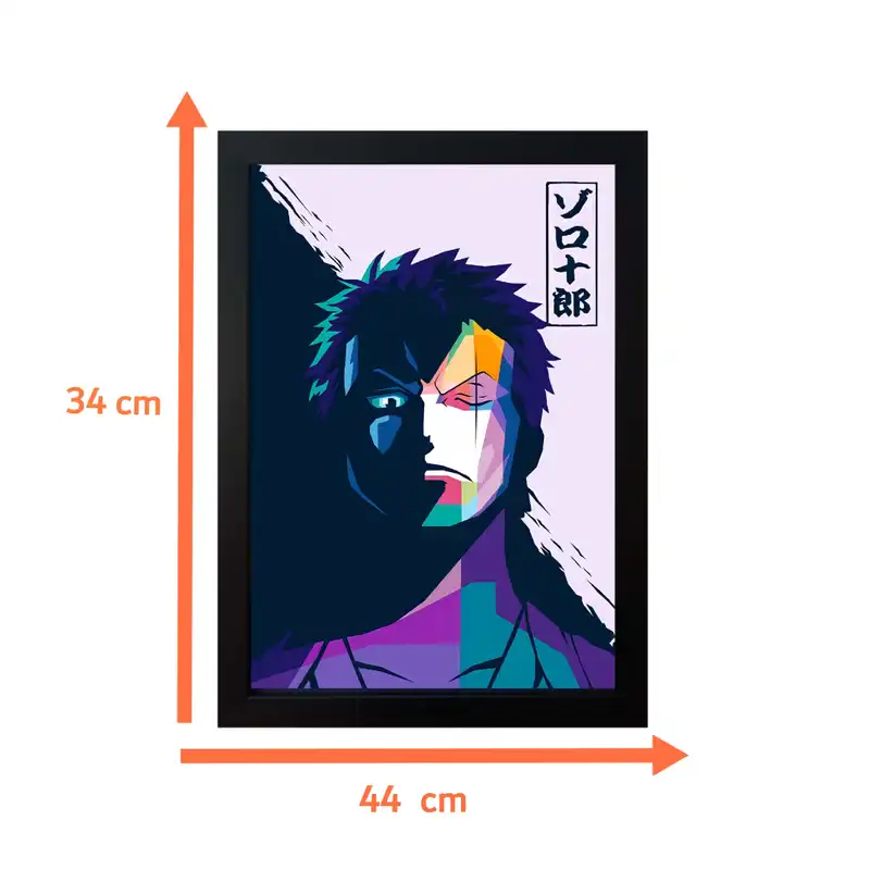 تابلو مدل انیمه وان پیس طرح رورونوآ زورو