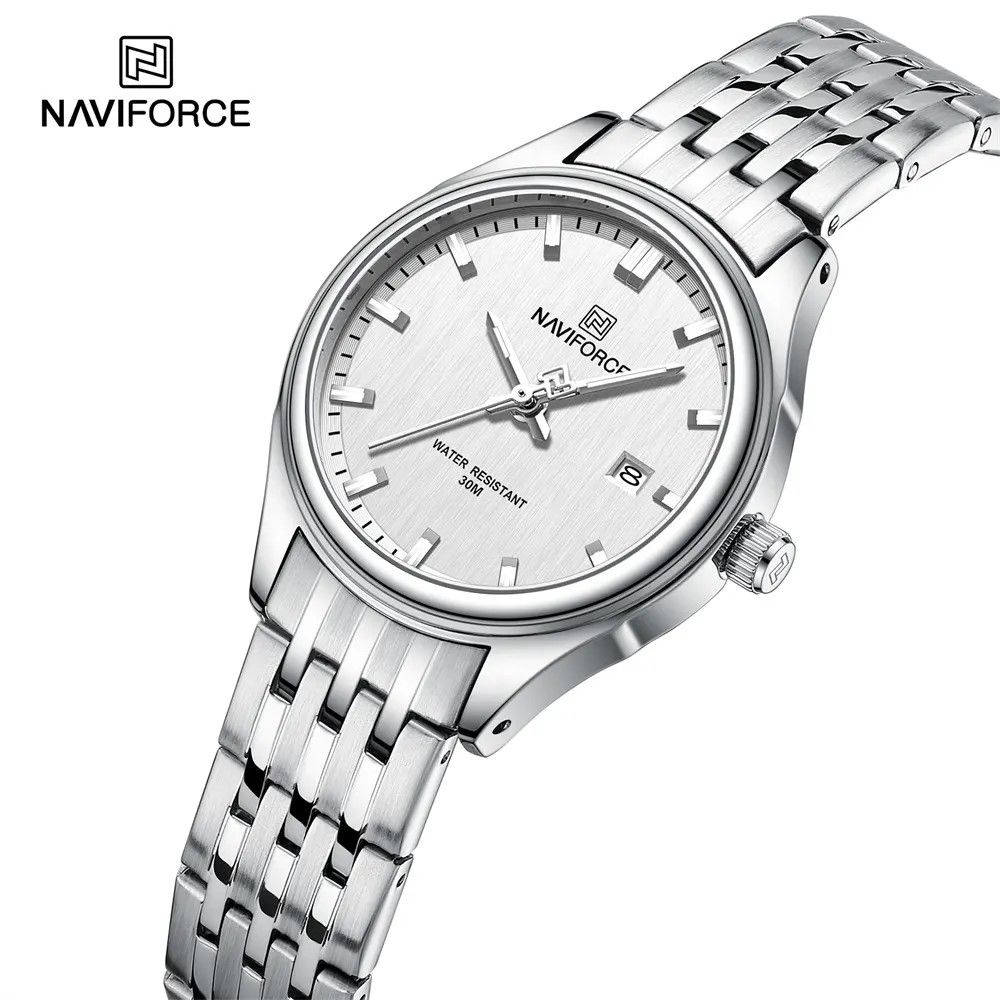 ست ساعت مچی عقربه ای زنانه و مردانه نیوی فورس مدل NF8039SSW -  - 3