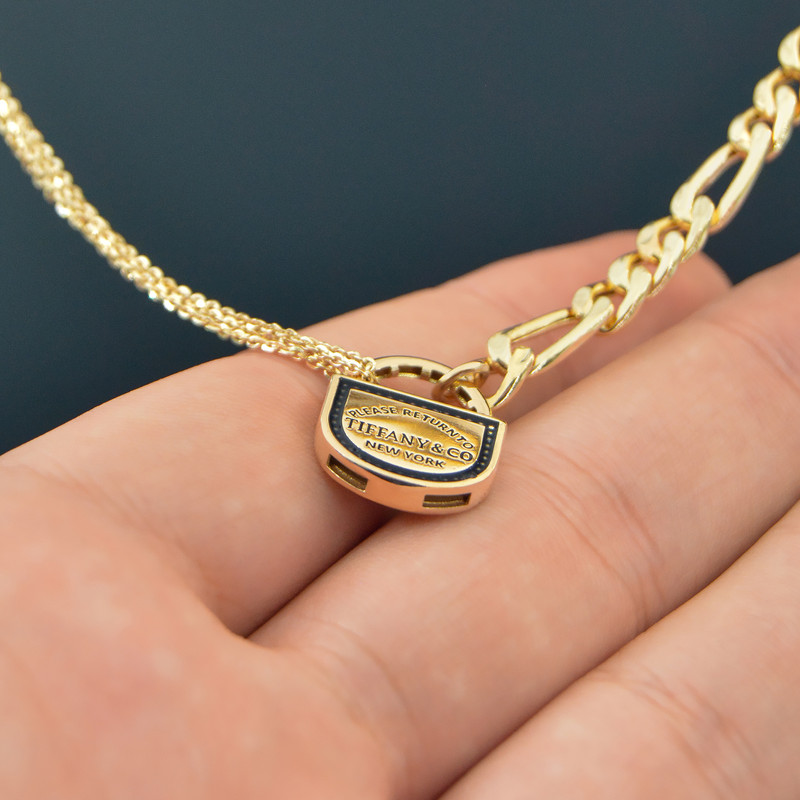 گردنبند طلا 18 عیار زنانه مدل قفل