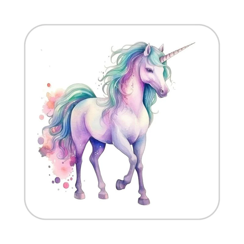 زیر لیوانی کاکتی طرح اسب تک شاخ و یونیکورن مدل mp33391