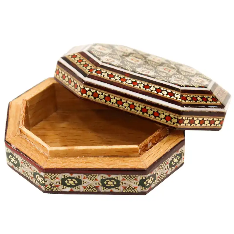 جا سکه ای خاتم کاری مدل هشت ضلعی کد Hexagon