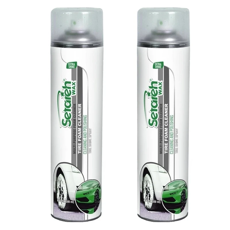 اسپری تمیز کننده لاستیک خودرو واکس ستاره مدل 2F حجم 650 میلی لیتر بسته دو عددی