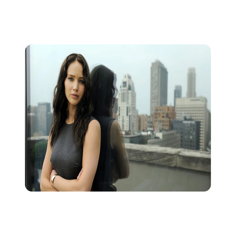 ماوس پد اطلس آبی طرح بازیگر جنیفر لارنس مدل T6464