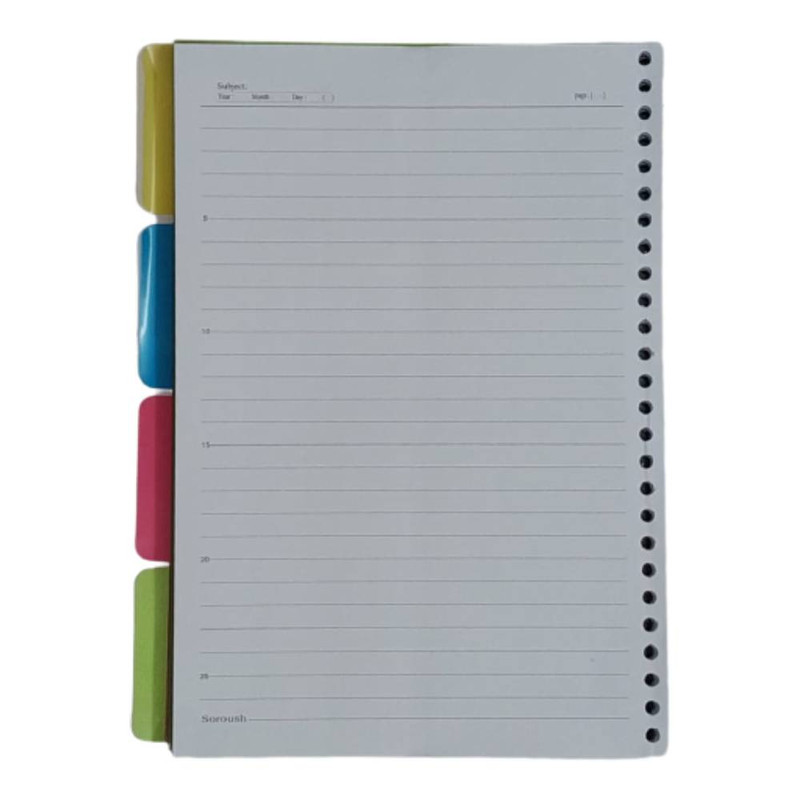 کاغذ کلاسور سروش مدل 26 حلقه بسته 100 عددی