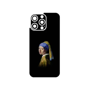 MAHOOT Girl with a Pearl Earring of Vermeer Cover Sticker for Apple iPhone 15 Pro Max