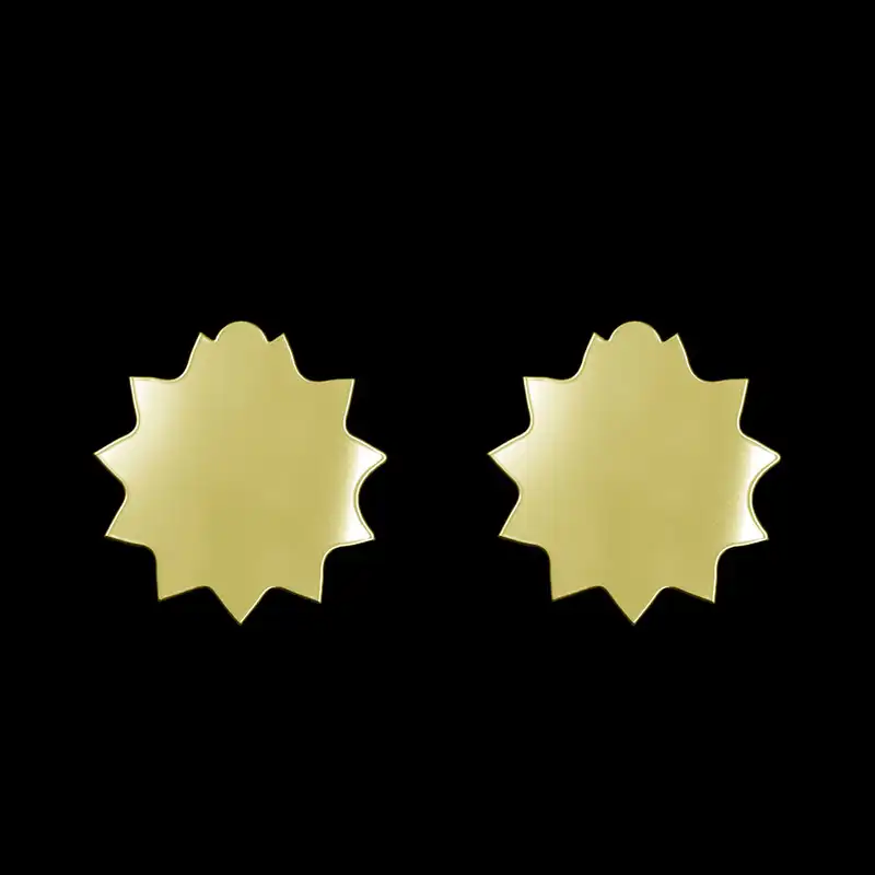 گوشواره طلا 18 عیار زنانه مدوپد مدل ستاره کد GA1-15626