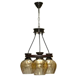 لوستر سه شعله چشمه نور کد G682/3-BR