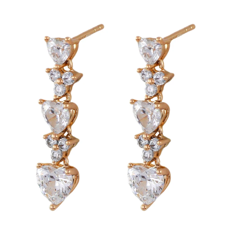 گوشواره زنانه ژوپینگ مدل قلب کد AAC1044