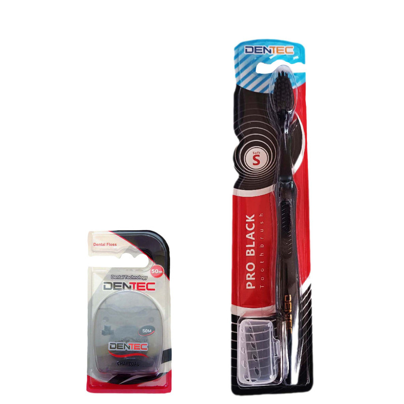 ست مراقبت از دهان و دندان دن تک مدل dental floss مجموعه 2 عددی
